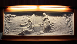 frieze in the reception area