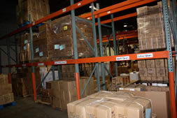 storage racks in third warehouse