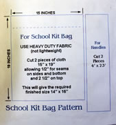 school kits bag pattern