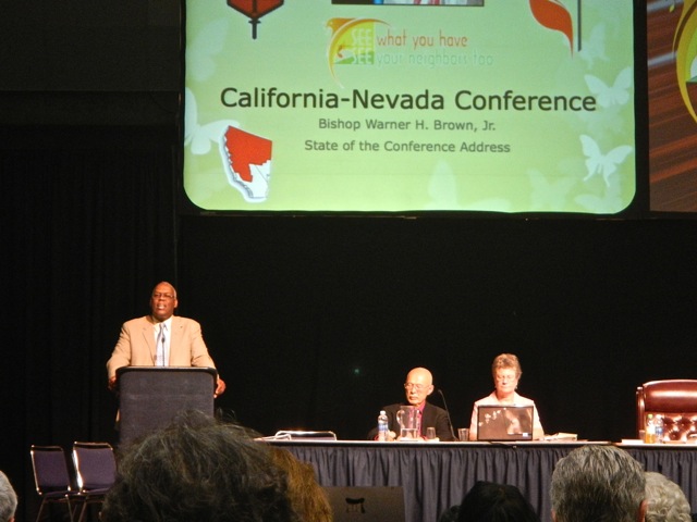 Bishop Brown gives the State of the Conference report