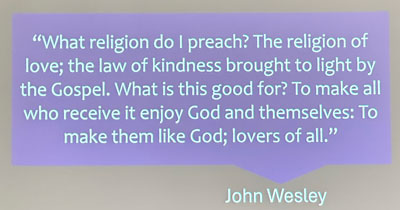 Wesley preaching the religion of love