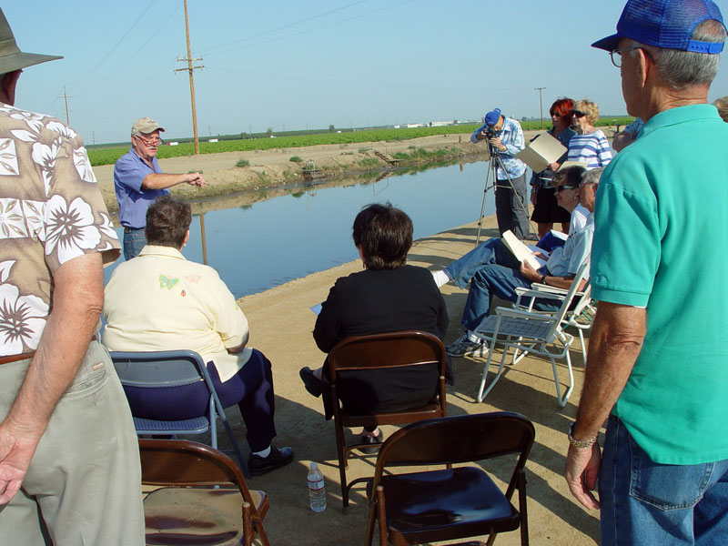 First stop at Cawelo Water District Canal